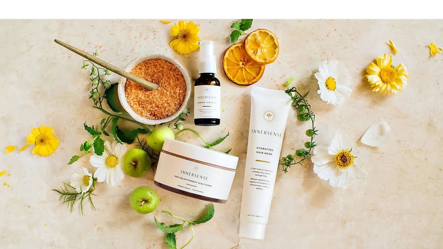 Innersense Organic Beauty products used in the detox treatment